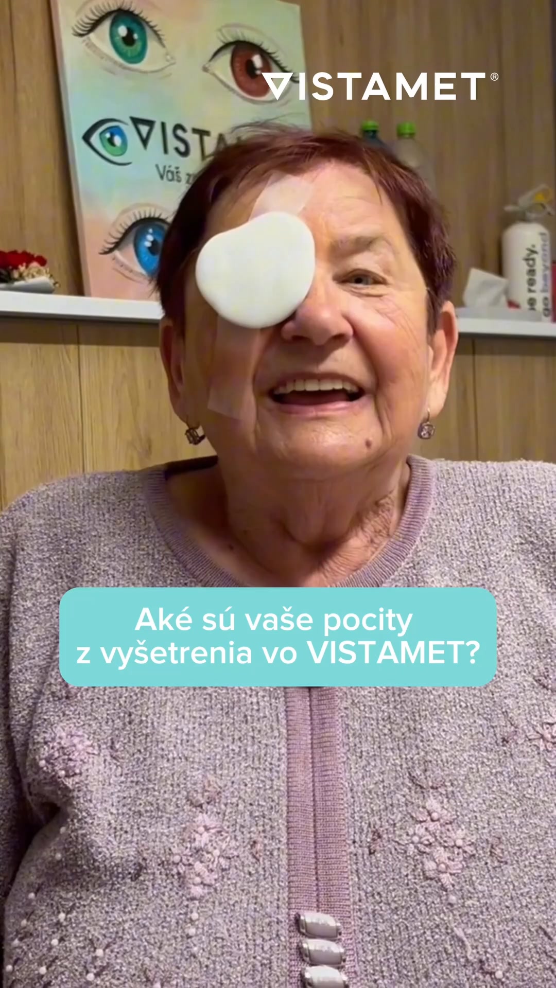 💙 Nič nás nepoteší viac ako úprimná spätná väzba. Naša staršia pani pacientka nás vo videu dojala pochvalou na náš personál – vyzdvihla najmä milý, ochotný a ľudský prístup.

Špičková medicína je dôležitá, no vo VISTAMETE veríme, že skutočná starostlivosť začína empatiou. 🗯️✉️
Ďakujeme za vašu dôveru, je to pre nás tá najkrajšia odmena! Podobný prístup čaká aj na vás.

👉 Objednajte sa na vyšetrenie: https://www.vistamet.sk